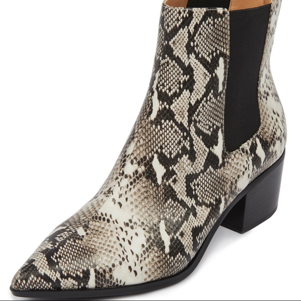 Faux Snakeskin Booties
